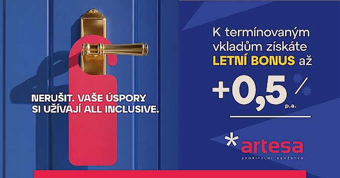 Letní bonus k termínovaným vkladům až +0,5 % p.a.